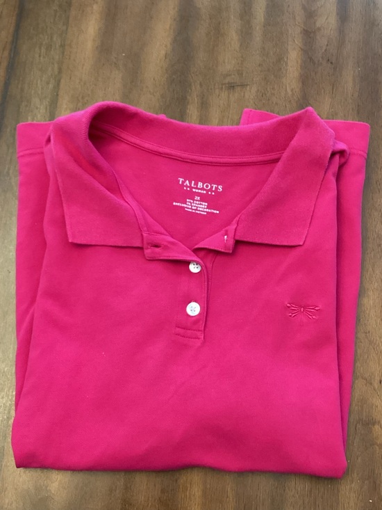 Talbots Tops - Talbots Woman Pink Polo Shirt Size 2X